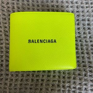 Balenciaga Neon green wallet